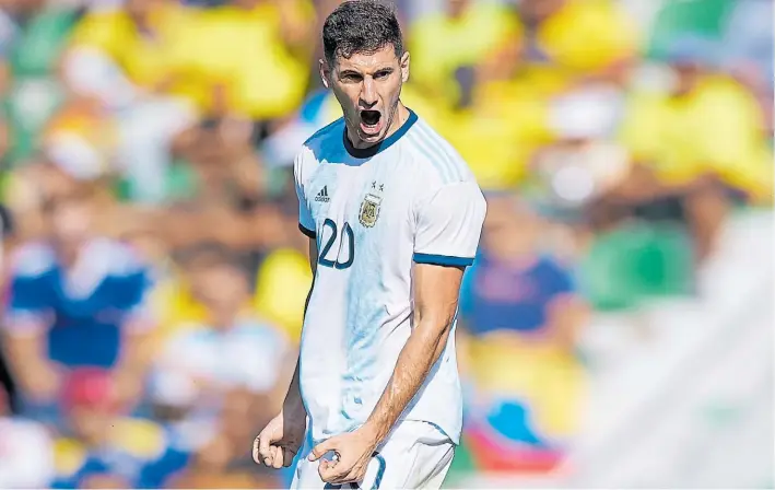  ?? GETTY ?? Goleador. Lucas Alario abrió la cuenta de la goleada. Había sido clave en la remontada ante Alemania. Se ganó un lugar en la considerac­ión del técnico para las Eliminator­ias.