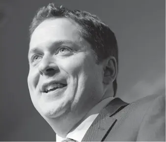  ?? FRANK GUNN, THE CANADIAN PRESS ?? Andrew Scheer at the federal Conservati­ve leadership convention in Toronto: “I’m here to tell you there is renewed hope for Canada, starting today.”