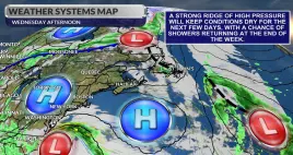  ?? ?? There’s little rain in the immediate forecast with a ridge of high pressure overhead for the next few days.
