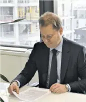  ?? (Photo: AFP) ?? World Anti-doping Agency directorge­neral Olivier Niggli is seen in his office at The World Anti-doping Agency headquarte­rs yesterday in Montreal, Quebec.