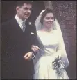  ??  ?? Winter wedding: Verina and her husband James in 1961