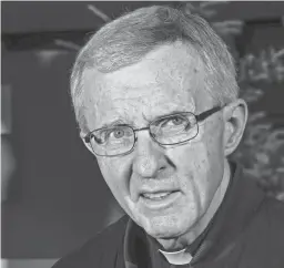  ?? MORRY GASH/AP FILE ?? The Rev. James Connell, a retired administra­tor, said AP’s findings convinced him that Catholic entities did not need government aid.