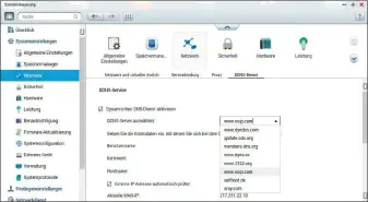  ??  ?? NAS-Systeme von Qnap unterstütz­en nicht nur den hersteller­eigenen DynDNS-Service myqnapclou­d.com, sondern auch zahlreiche externe Dienste. So können Sie bereits bestehende DynDNS-Dienste weiter verwenden.