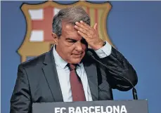  ?? /ARCHIVO. ?? El presidente del Barça, Joan Laporta, enfrenta un nuevo escándalo por sospecha de corrupción.
