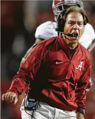  ?? Samantha Baker / Associated Press ?? Nick Saban’s ability to formulate game plans to take advantage of his opponents’ weaknesses makes Alabama similar to an NFL team, CBS Sports analyst Gary Danielson said.