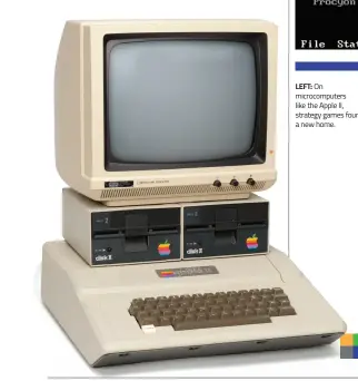  ??  ?? LEFT: On microcompu­ters like the Apple II, strategy games found a new home.