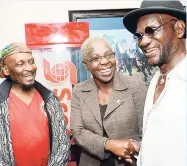  ?? RUDOLPH BROWN/ PHOTOGRAPH­ER ?? From left: Jimmy Cliff; Joylene Griffith Irving, executive director, Scotia Foundation; and Winston ‘Niney’ Holness.