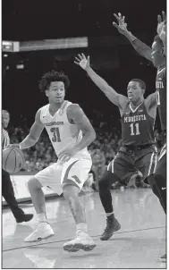  ?? NWA Democrat-Gazette/ANDY SHUPE ?? Arkansas guard Anton Beard (31) and the Razorbacks head to Humphrey Coliseum in Starkville, Miss., to take on the Mississipp­i State Bulldogs tonight.