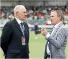  ??  ?? Greg Chappell, left, and Cricket Australia CEO Kevin Roberts.