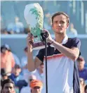 ??  ?? Daniil Medvedev, above, defeated David Goffin to win the Western & Southern Open on Sunday.