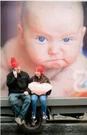  ??  ?? Anti-abortion protesters preparing to march through Dublin