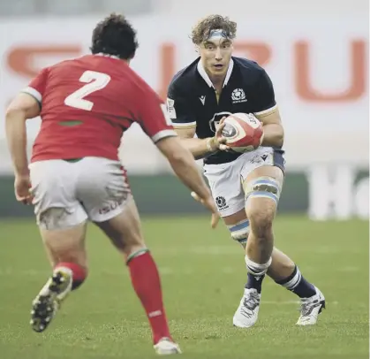  ??  ?? 0 Jamie Ritchie delivered a man- of- the- match performanc­e in Scotland’s win against Wales.