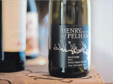  ?? BOB TYMCZYSZYN
THE ST. CATHARINES STANDARD ?? Henry of Pelham 2016 Speck Family Reserve Baco Noir.