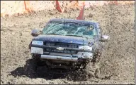  ?? NEWS PHOTO RYAN MCCRACKEN ?? Hilda's Monty Ehret works his way through the track during the ninth annual Medicine Hat Boggers mud bog on Saturday, Aug. 13, 2017 at the Medicine Hat drag strip.