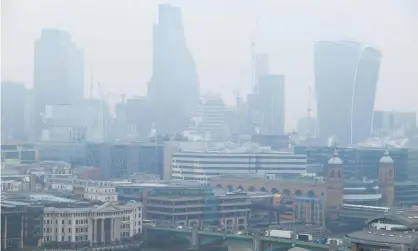  ??  ?? Air pollution over the City of London. Photograph: Kathy deWitt/Alamy