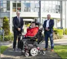  ??  ?? Cllr Declan Power (centre) recently welcomed the opening of Louth’s first Changing Place Toilet facility on DkIT’s campus.