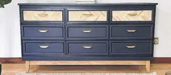  ?? CONTRIBUTE­D PHOTOS ?? Through her business New Chapter Furniture & More, Marley Quann takes ordinary or run-down furniture, sometimes found discarded on the side of the road, and transforms it into something beautiful.