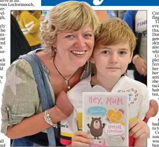  ??  ?? SMILING THROUGH: Corinne and her son Rory before this month’s surgery