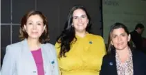  ?? ?? Paty de Castillo, Joyce Faraj de Andonie y Verónica Chicas