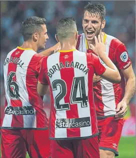  ?? FOTO: PERE PUNTÍ ?? Granell y Alcalá, capitanear­án al Girona en el primer curso del club en Primera