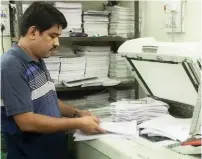  ??  ?? A picture of Rameshwari Photocopy Services at Delhi School of Economics against whom publishers had filed the case