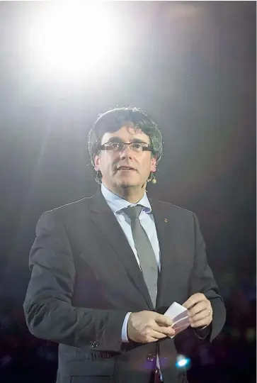  ?? PHOTO AFP ?? Carles Puigdemont est d’une intelligen­ce supérieure et il est animé par une déterminat­ion peu commune. Un homme qui possède surtout des nerfs d’acier.