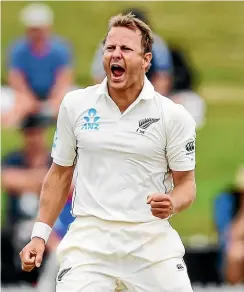  ?? GETTY IMAGES ?? Left-arm workhorse Neil Wagner took five wickets in England’s first innings in Hamilton yesterday.