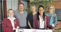  ?? Picture: SUPPLIED Picture: SUPPLIED ?? SPCA BOOST: THE Riebeek College SPCA Club recently donated R25 000 to the Uitenhage SPCA, which was collected during the course of the year. At the presentati­on are, from left, SPCA committee member Sarah Werth, SPCA Uitenhage Branch’s Attie Erasmus,...