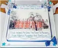  ??  ?? A thank you cake that was delivered to the medical staff at the London Chest Hospital from Fabrice Muamba, who collapsed on the pitch during a game against Tottenham