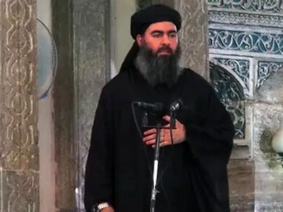  ??  ?? The 10-minute strike is alleged to have killed Baghdadi, pictured, up to half a dozen senior leaders of the group, as many as 30 field commanders and more than 300 fighters