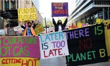  ?? Photograph: Dean Lewins/AAP ?? ‘We persist with the great pretence that we can continue to power industry and manufactur­ing with our abundant fossil fuels.’