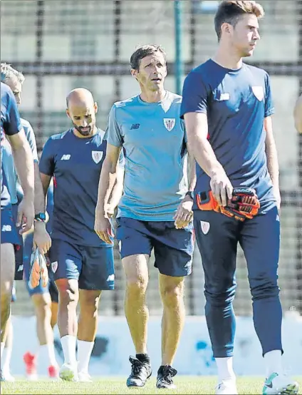  ?? FOTO: MIREYA LÓPEZ ?? Números redondos José Ángel Ziganda cumple 100 días al frente del equipo rojiblanco