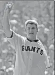  ??  ?? San Francisco Giants pitcher Dave Dravecky had his cancerous pitching arm amputated 26 years ago Sunday.