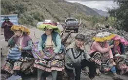  ?? Angela Ponce For The Times ?? A GROUP blocks a highway in Cusco, Peru, during an anti-government protest.