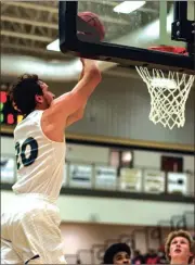  ?? TIM GODBEE / For the Calhoun Times ?? Calhoun’s Chapin Rierson goes up for a shot at the rim during the first half of Friday’s game vs. LFO. Rierson finishes with 16 points.