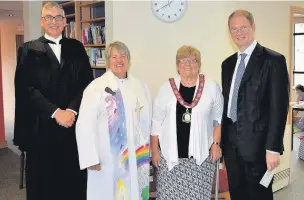  ??  ?? John Ellis, Ruth Dillon, Myra Billings and James Arbuthnot.