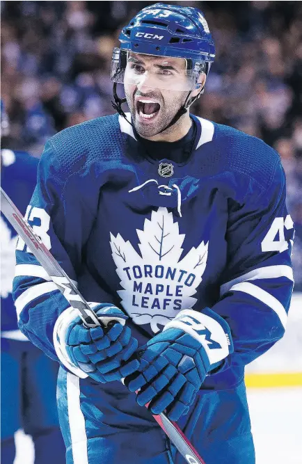  ?? NATHAN DENETTE / THE CANADIAN PRESS ?? Maple Leafs centre Nazem Kadri’s role will become more important in the absence of Auston Matthews, whose shoulder injury will put added pressure on the team’s remaining centres.