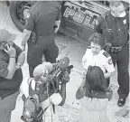  ??  ?? Police Chief Shields answers reporters on Friday. MIKE STEWART/ AP