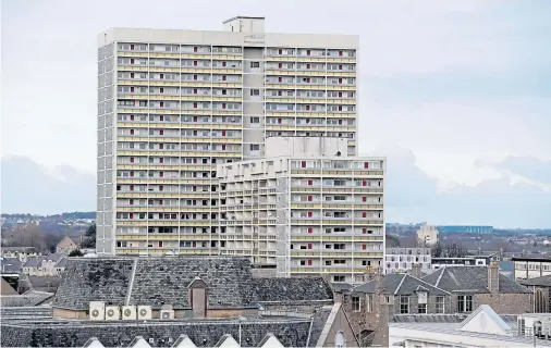  ??  ?? HIGH LIFE: The blocks of flats at Virginia Court and Marischal Court are among those being considered for category A listed status