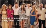  ??  ?? She shot to fame on Essex reality show TOWIE