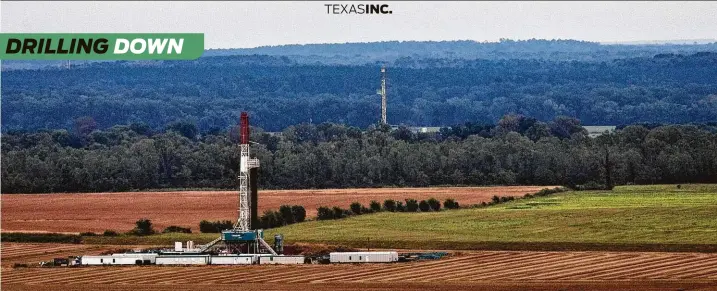  ?? Staff file photo ?? Drilling rigs on the Haynesvill­e Shale in 2009. Oil company KJ Energy is preparing to drill a horizontal gas well on its Pool-Cyphers-White lease in Rusk County.