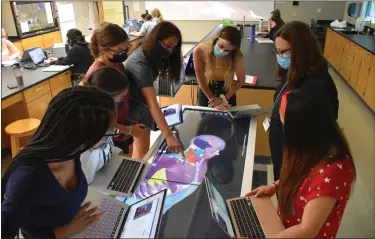  ?? ?? Gwynedd Mercy University added an Anatomage Table in November 2020, a life-size dissection table that provides students with an interactiv­e look at the human body.