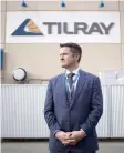  ?? THE CANADIAN PRESS ?? Tilray’s Brendan Kennedy says Manitoba Harvest’s supply chain was appealing.
