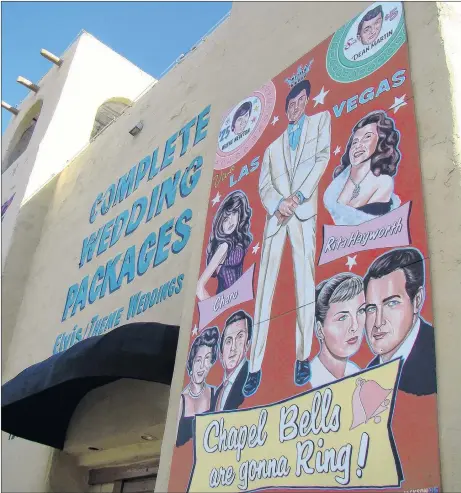 ?? ISTOLETHET­V/FLICKR ?? The exterior of the Viva Las Vegas Wedding Chapel.