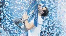  ?? FOTO: AP ?? Grigor Dimitrov, el ‘maestro’ tras ser el campeón de las ATP Finals en Londres