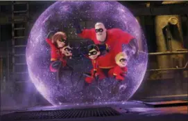  ?? DISNEY — PIXAR VIA AP ?? This image released by Disney Pixar shows a scene from “Incredible­s 2.”