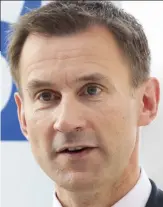  ??  ?? Vow: Health Secretary Jeremy Hunt