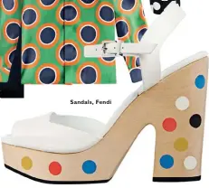  ??  ?? Sandals, Fendi