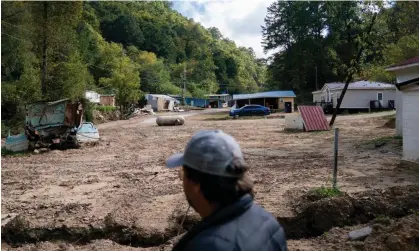  ?? ?? Chase Hays stands near his home in Lost Creek, Kentucky, on 29 September 2022. Photograph: Stefani Reynolds/AFP/Getty Images