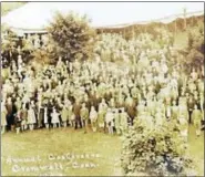  ?? CONTRIBUTE­D COVENANT VILLAGE ?? One of the historic photos of the hilltop at Covenant Village in Cromwell shows the annual conference in 1927.